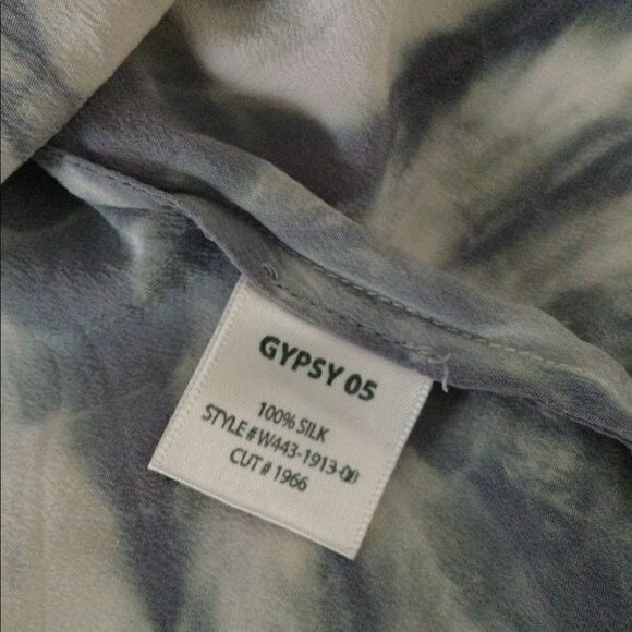 Gypsy L SILK tie dye top Gray - Picture 6 of 9
